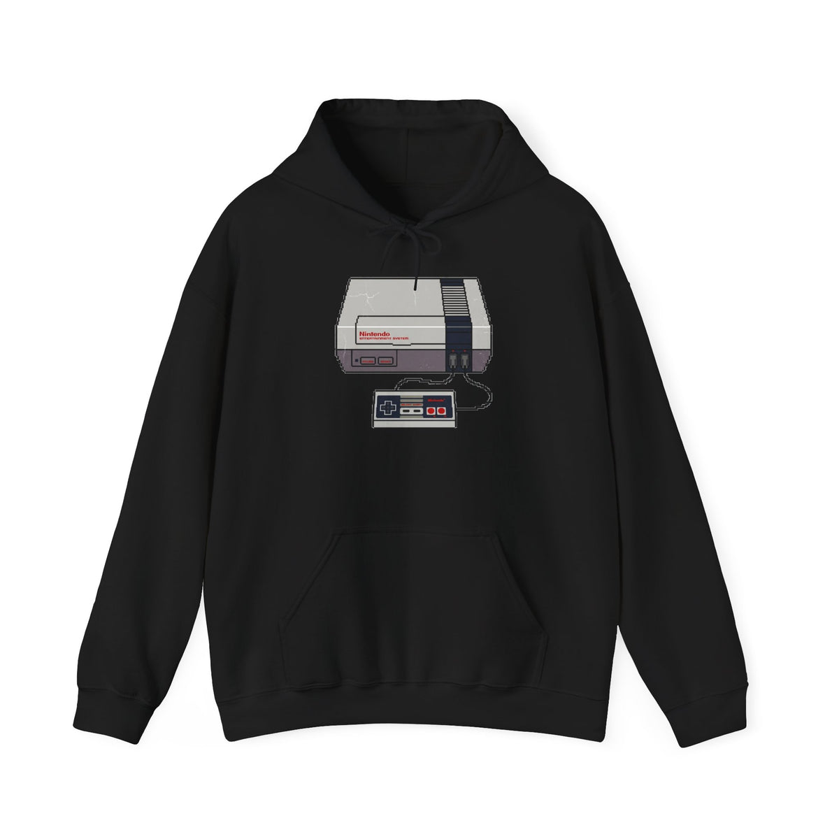 Retro Game Console Hoodie — Vintage NES Illustration Pullover
